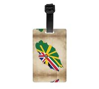 Étiquettes de bagage avec drapeau du Commonwealth de la Dominique, accessoires essentiels de voyage pour valises et sacs, étiquettes d'identification
