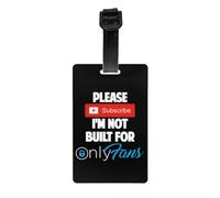 Étiquettes de bagage avec inscription « I'm Not Built for Only Fans » pour valises, étiquettes de protection de la vie privée