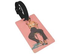 Étiquettes de bagage avec inscription « Woman Sitting On Chair » - Idéales pour les sacs à dos de voyage et de croisière
