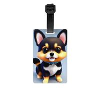 Étiquettes de bagage Card Love Fancy Chiot, élégantes, imperméables et durables, assurez-vous que votre voyage est sûr et ordonné.