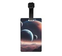 Étiquettes de bagage de la planète spatiale Étiquettes de bagage durables Étiquettes de sac pour la reconnaissance facile des sacs Essentiels de voyage