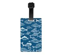 Étiquettes de bagage de valise de poissons d'océan Étiquettes durables de sacs d'identification pour la reconnaissance facile des sacs Essentiels de voyage