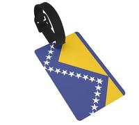 Étiquettes de bagage de voyage amusantes pour femmes et enfants, étiquettes de bagages, drapeau de la Bosnie-Herzégovine, étiquettes de bagage à dos de voyage