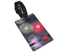 Étiquettes de bagage de voyage amusantes pour femmes et enfants, étiquettes de valise, splendide feux d'artifice de voyage, étiquettes de bagage à dos