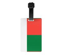 Étiquettes de bagage de voyage avec drapeau de Madagascar - Amovibles - Pour sacs d'école pour enfants, mallettes, sacs de sport, étiquettes de protection de la vie privée pour sac de golf