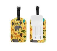 Étiquettes de bagage de voyage ethnique africaine Étiquette de bagage de valise en cuir 1 pièce