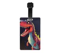 Étiquettes de bagage dinosaures à grande bouche, élégantes, imperméables et durables, garantissent que votre voyage est sûr et ordonné.
