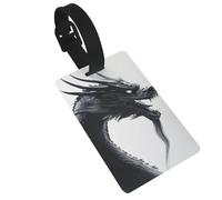 Étiquettes de bagage Dragon chinois de couleur noire, idéales pour les sacs à dos de voyage, croisière, sac à dos