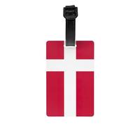 Étiquettes de bagage drapeau danois pour valises Étiquettes d'identification durables Étiquettes de sac pour une reconnaissance facile des sacs essentiels de voyage