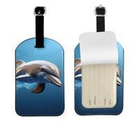 Étiquettes de bagage drôles et uniques avec impression 3D animal dauphin pour valise, sac de voyage, étiquette de bagage pour voyage