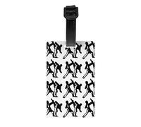 Étiquettes de bagage durables avec impression d'arts martiaux de taekwondo pour valises/sacs de voyage, étiquettes pour une identification facile des bagages (taille unique)