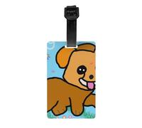 Étiquettes de bagage en forme de chien de dessin animé, élégantes, imperméables et durables, assurez-vous que votre voyage est sûr et ordonné.