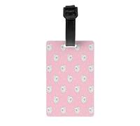 Étiquettes de bagage en PVC durable pour valises, étiquettes d'identification de voyage pour valises, sacs à dos, sacs de golf, point de chiots de Poméranie, étiquette d'identification de sac pour