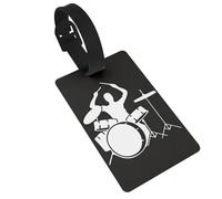 Étiquettes de bagage imprimées avec dragonne, étiquette d'identification pour valise, avion, essentiels de voyage