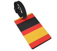 Étiquettes de bagage imprimées avec drapeau de l'Allemagne avec dragonne, étiquette d'identification pour valise, avion essentiels de voyage