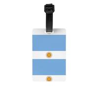 Étiquettes de bagage imprimées drapeau argentin, fabriquées en PVC, sont un essentiel de voyage et adaptées pour les sacs de voyage et les valises.