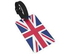 Étiquettes de bagage imprimées drapeau britannique avec bracelet amovible, étiquettes de sac de voyage, faciles à identifier