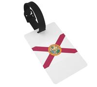 Étiquettes de bagage imprimées drapeau de la Floride, porte-étiquette de bagage pour bagages de voyage identifiant de bagage étiquette de valise de qualité supérieure