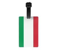 Étiquettes de bagage imprimées drapeau de l'Italie, fabriquées en PVC, sont un essentiel de voyage et adaptées pour les sacs de voyage et les valises.