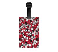 Étiquettes de bagage mignonnes avec motifs de dessins animés - Pour protéger l'intimité des bagages de voyage - Avec sac à dos - Couleurs vives faciles à identifier