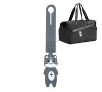 Étiquettes de bagage pour - Grand ruban d'identification de voyage en forme de chat de 12 cm - Porte-nom durable - Marqueur de valise en silicone - Accessoire mignon pour identification de