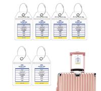 Étiquettes De Bagage Pour Valises, Étiquettes De Bagage Pour Navires De Croisière, Porte-étiquettes De Bagage De Croisière Étanches Avec Boucles, Porte-étiquette De Bagage De Croisière Transparent