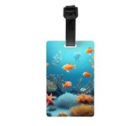 Étiquettes de bagage sous-marines Coral Fish, élégantes, imperméables et durables, pour que votre voyage soit sûr et ordonné.
