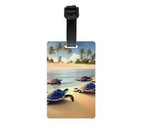 Étiquettes de bagage Turtles On The Beach, élégantes, imperméables et durables, pour que votre voyage soit sûr et ordonné.