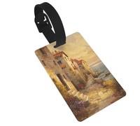 Étiquettes de bagages avec inscription « Beach Village of Old Country Cottages » - Idéal pour les sacs à dos de voyage et de croisière