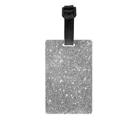 Étiquettes de bagages, étiquette nominative en PVC, identification de valise de voyage, étiquettes d'identification, étiquette de bagage,Paillettes argentées