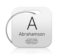 Etiquettes de bagages personnalisées en acier inoxydable, imperméables, durables et faciles à identifier, personnalisables avec un message personnel, adaptées aux valises, sacs à dos et sacs de voyage