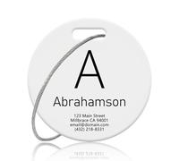 Etiquettes de bagages personnalisées en acier inoxydable, imperméables, durables et faciles à identifier, personnalisables avec un message personnel, adaptées aux valises, sacs à dos et sacs de voyage