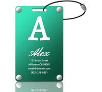 Etiquettes de bagages personnalisées en acier inoxydable, imperméables, durables et faciles à identifier, personnalisables avec un message personnel, adaptées aux valises, sacs à dos et sacs de voyage