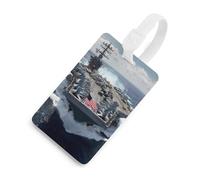 Étiquettes de bagages pour porte-avions USS, étiquettes de voyage en TPU, étiquettes de sac pour hommes et femmes, blanches