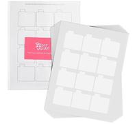 Étiquettes de baume à lèvres imperméables avec feuille d'impression test (lot de 40)