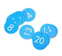 Étiquettes de bétail numérotées 1 à 50 |Étiquettes apicoles robustes en ABS pour colonies d'abeilles et animaux de ferme |Fournitures apicoles/Élevage/Contrôle sanitaire |Trou (1-20/pack)