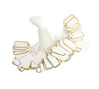 Étiquettes de bijoux vierges - Papier + fil de coton 20g | Petite marque de bijoux pour le prix avec ficelle, 100 pièces de marquage d'étiquettes de marchandise | Affichage de vente d'œuvres d'art de