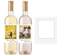 Étiquettes de bouteille de vin personnalisées avec photo, étiquettes de bouteille de vin personnalisées pour Save The Date, anniversaire, anniversaire de jalon, Quinceanera