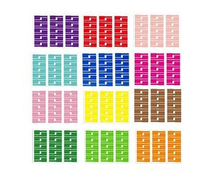 Étiquettes De Câble, 360 Pièces Adhésives Résistantes À L'Eau, Marqueurs Électriques Autocollants, 12 Couleurs 12 Feuilles Pour Étiqueteuse, Gaine Électrique, Organisateur De Câble Et Imprimante Laser