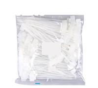 Étiquettes de câble Étiquettes de colliers serrage, attaches à boucle, marqueurs, étiquette câble, ruban fermeture éclair autobloquant, accessoire rangement for la maison et le bureau(White,200PCS)