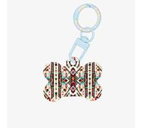 Étiquettes de chien avec imprimé amérindien, porte-clés en acrylique en forme d'os de chien, étiquettes de motif double face pour chiens et chats, M, Acrylique