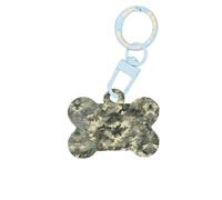 Étiquettes de chien avec motif camouflage numérique de l'armée, porte-clés en acrylique en forme d'os de chien, étiquettes de motif double face pour chiens et chats, Small, Acrylique