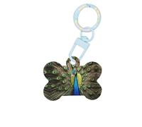 Étiquettes de chien en forme d'os de chien double face en forme d'os de paon pour chiens et chats, Small, Acrylique