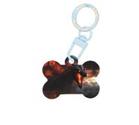 Étiquettes de chien en forme d'os de chien en forme d'os de chien en forme de dragon magique à la mode, étiquettes de motif double face pour chiens et chats