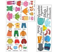 Étiquettes de Classification des Vêtements en Pvc, 3 Feuilles