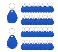 Étiquettes de e sécurité RFID 13,56 MHz ISO14443A, puces Fu-dan infalisables pour système de contrôle d'accès de porte de bureau (50, Bleu)