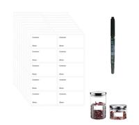 Étiquettes de congélation autocollantes, 200 pièces étiquettes de date alimentaire 3 cm x 6 cm avec stylo Take Food Congélateur Étiquettes ménagères Étiquettes adhésives pour écrire sur des autocollan