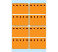 Étiquettes de congélation HERMA 26 x 40 mm orange fluo 6 feuilles à 8 étiquettes