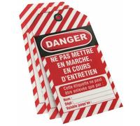 Thirard Étiquettes de consignation «Danger : ne pas mettre en marche» - Lot de 10 - 091133