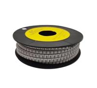 Étiquettes de cordon électrique, 250/500/1000 pièces 0 à 9 numéro 2,5 mm2 marqueur de fil câble emballage en spirale coloré 18AWG-12 AWG EC-1(No.8,EC 0)